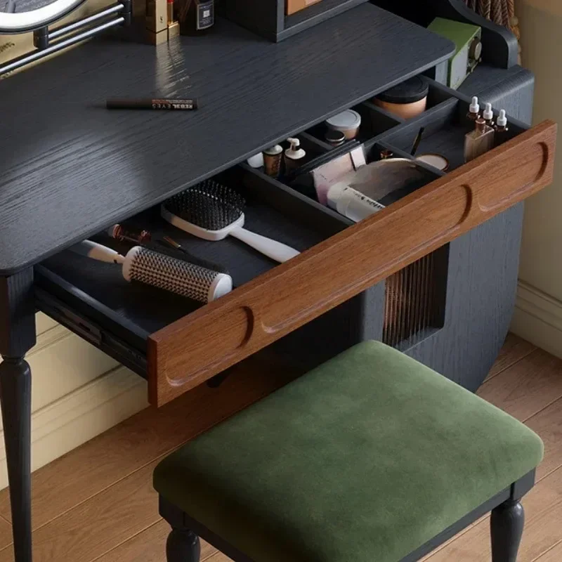 Meja Rias Organizer Hitam deng - Beauty Makeup Vanity Set ulasan dan harga